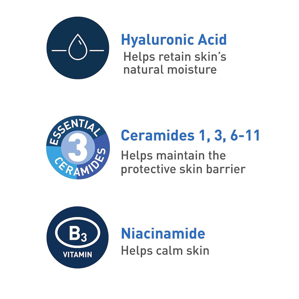 Cerave Foaming Facial Cleanser | Daily Face Wash For Oily Skin | Hyaluronic Acid + Ceramides + Niacinamide| Fragrance Free & Paraben Free | Non-Drying Oil Control Face Wash | 19 Fluid Ounce
