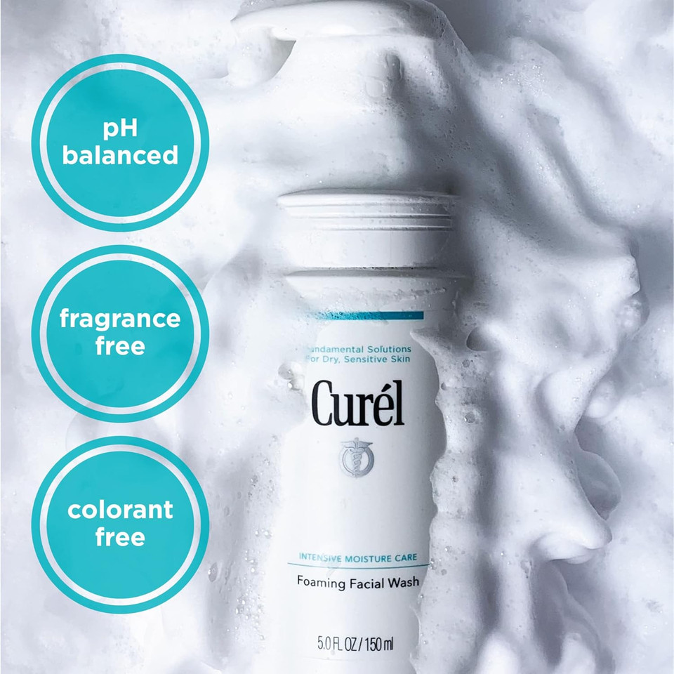 Curel Japanese Skin Care Foaming Daily Face Wash For Sensitive Skin, Hydrating Facial Cleanser For Dry Skin, Ph-Balanced And Fragrance-Free, 5 Oz (Step 2 Of 2-Step Skincare) Curel Japanese Skin Care Foaming Daily Face Wash For Sensitive Skin, Hydrating Facial Cleanser For Dry Skin, Ph-Balanced And Fragrance-Free, 5 Oz (Step 2 Of 2-Step Skincare)