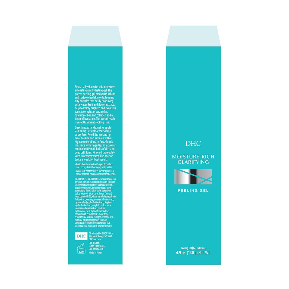 Dhc Moisture-Rich Clarifying Peeling Gel, Innovative Exfoliator, Hydrating, Skin Turnover, Fragrance And Colorant Free, Ideal For All Skin Types, 4.9 Oz. Net Wt