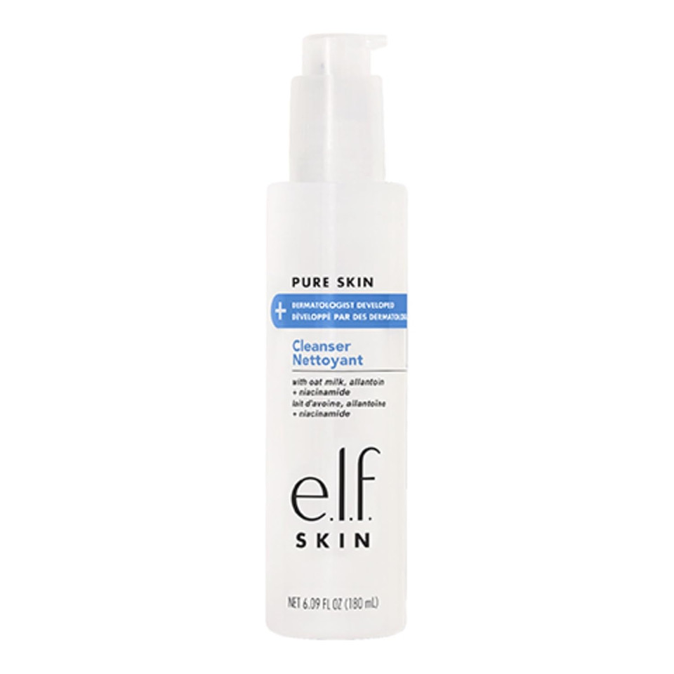 E.L.F. Skin Pure Skin Cleanser, Non-Foaming Gentle Daily Face Wash For Sensitive Skin, Removes Impurities Without Irritation, Vegan & Cruelty-Free