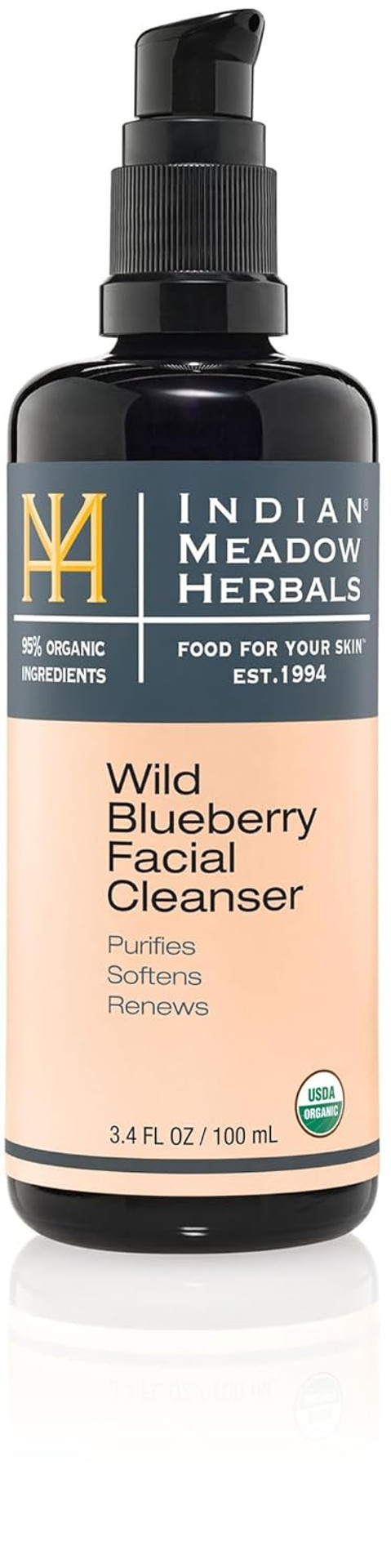 Indian Meadow Herbals Wild Blueberry Facial Cleanser (3.4Oz) - Purifying Cleanser Softens, & Renews Skin  Acts As Make-Up Remover Indian Meadow Herbals Wild Blueberry Facial Cleanser (3.4Oz) - Purifying Cleanser Softens, & Renews Skin  Acts As Make-Up Remover