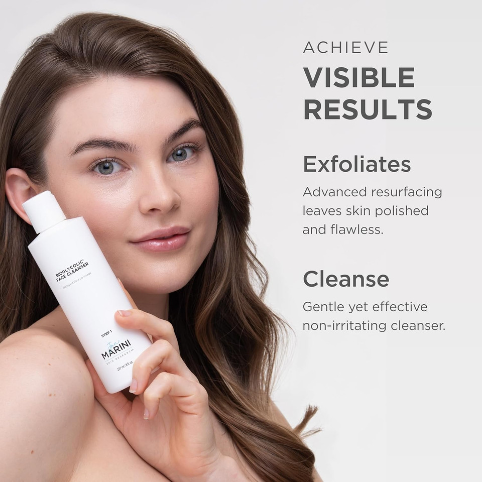 Jan Marini Skin Research Bioglycolic Face Cleanser - Facial Wash For Oily, Dry & Combo Skin - Personal Face Skincare - Skin Cleanser For Beauty & Personal Care - 8 Fl Oz