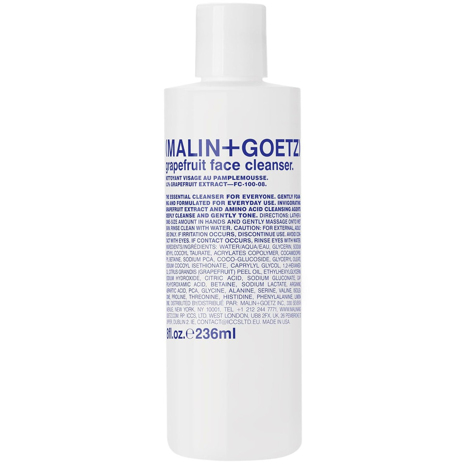 Malin + Goetz Grapefruit Face Cleanser, 8 Fl. Oz. - Men & Women Facial Cleanser For All Skin Types, Face Wash & Toner, Cleansing Facial Wash, Vegan & Cruelty Free Malin + Goetz Grapefruit Face Cleanser, 8 Fl. Oz. - Men & Women Facial Cleanser For All Skin Types, Face Wash & Toner, Cleansing Facial Wash, Vegan & Cruelty Free