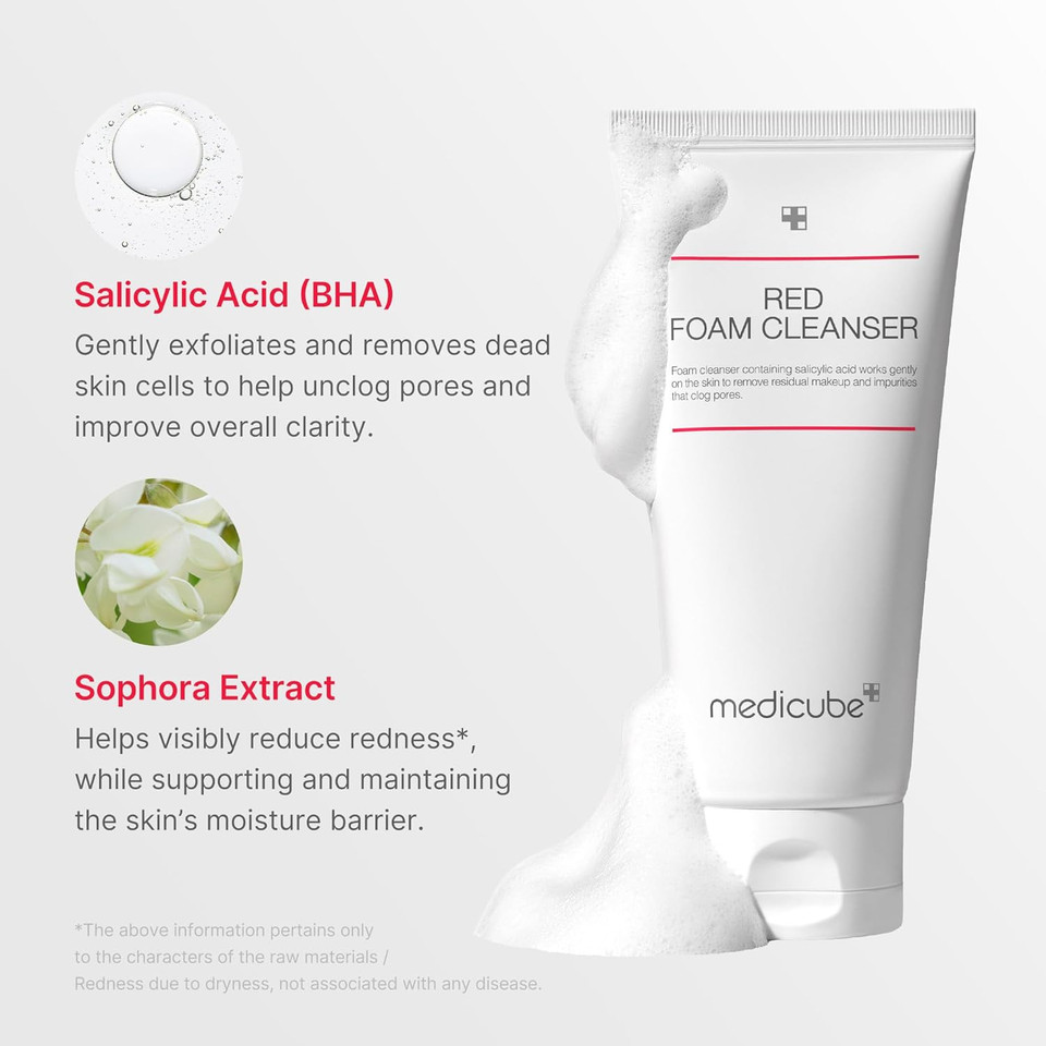 Medicube Red Foam Cleanser - Deeply Cleanses, Remove Impurities, Control Sebum, | Korean Skincare