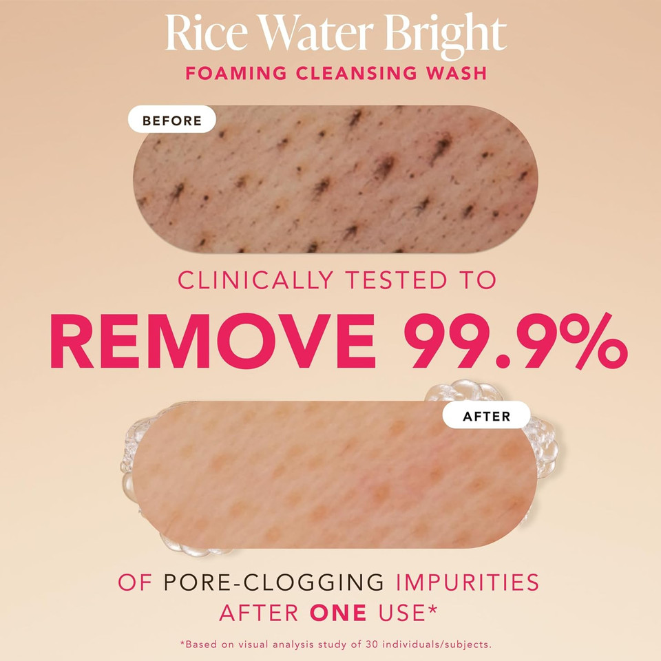The Face Shop Rice Water Bright Light Facial Cleansing Oil, Daily Makeup Remover, Oil Cleanser, Vegan, Korean Skin Care With Jojoba Oil, Face Wash For Sensitive, Normal & Oily Skin, Face Pore Cleanser