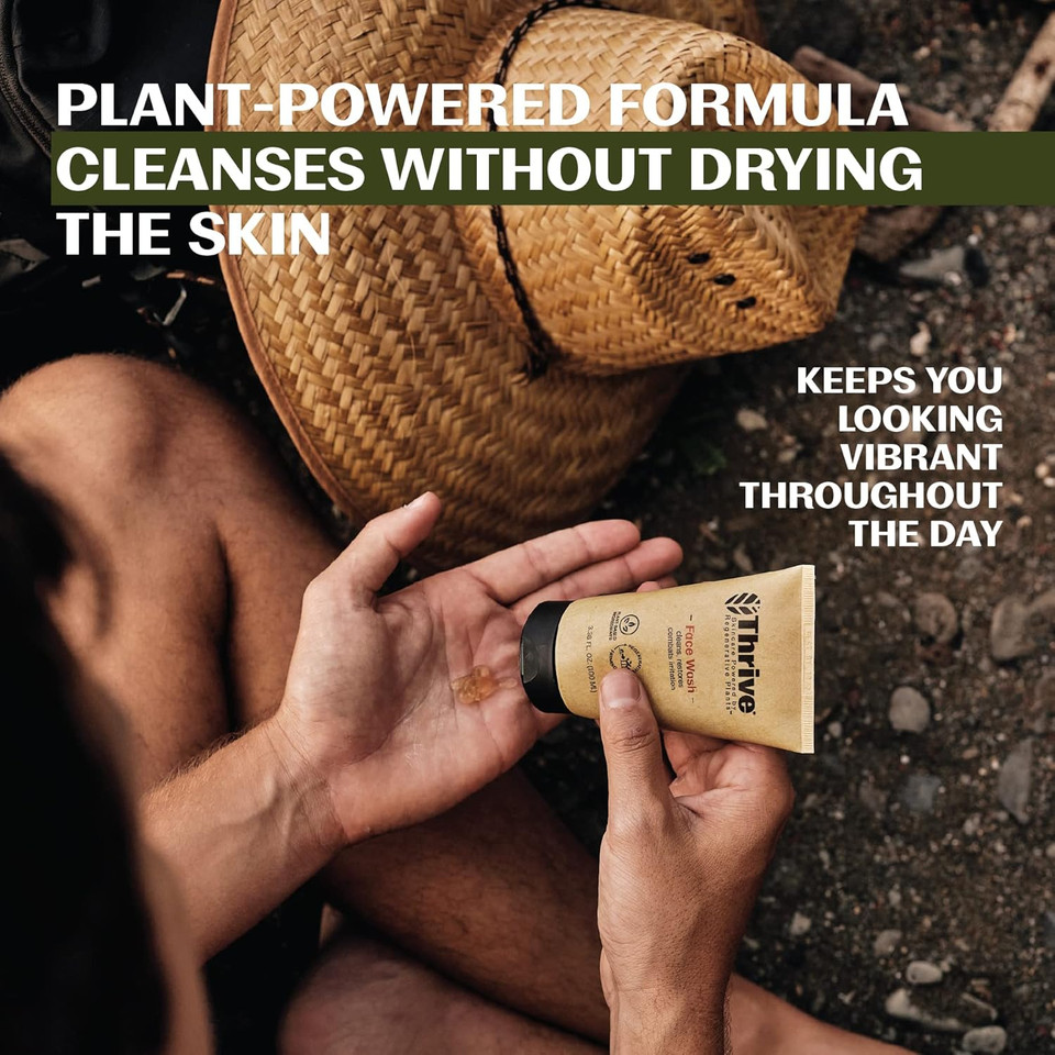 Thrive Natural Care Face Wash Gel - Daily Facial Cleanser - Gently Cleanses Face Without Over Drying - Vegan Thrive Natural Care Face Wash Gel - Daily Facial Cleanser - Gently Cleanses Face Without Over Drying - Vegan