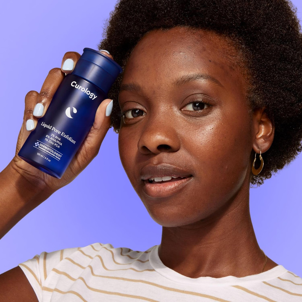 Curology Liquid Pore Exfoliant, 2% Bha Salicylic Acid, 8% Aha/Pha Lactic Acid, And 1% Zinc Pca, Brightening And Exfoliating Facial Skin Care, 4 Fl Oz