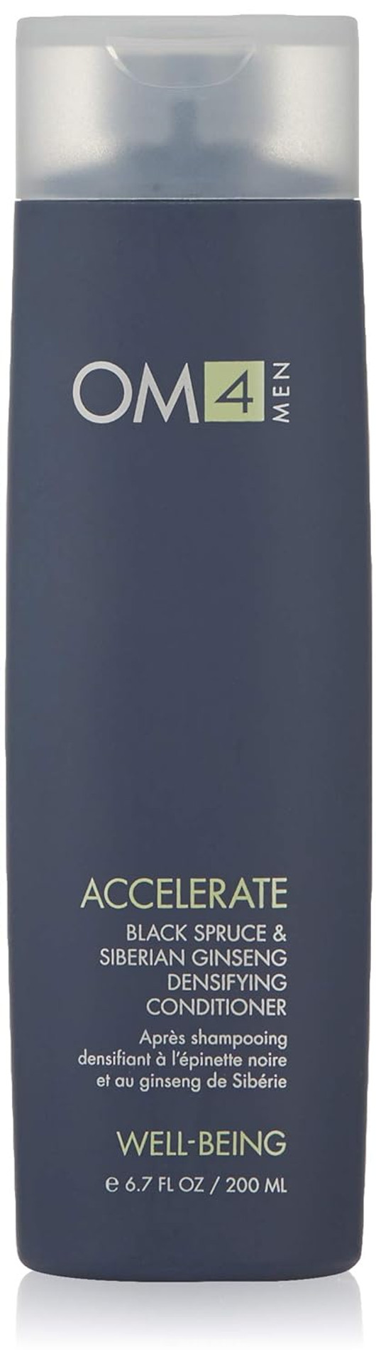 Organic Male Om4 Accelerate: Black Spruce & Siberian Ginseng Hair Densifying Conditioner, 6.7 Oz