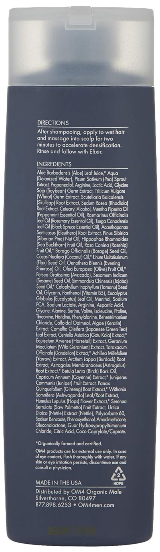 Organic Male Om4 Accelerate: Black Spruce & Siberian Ginseng Hair Densifying Conditioner, 6.7 Oz