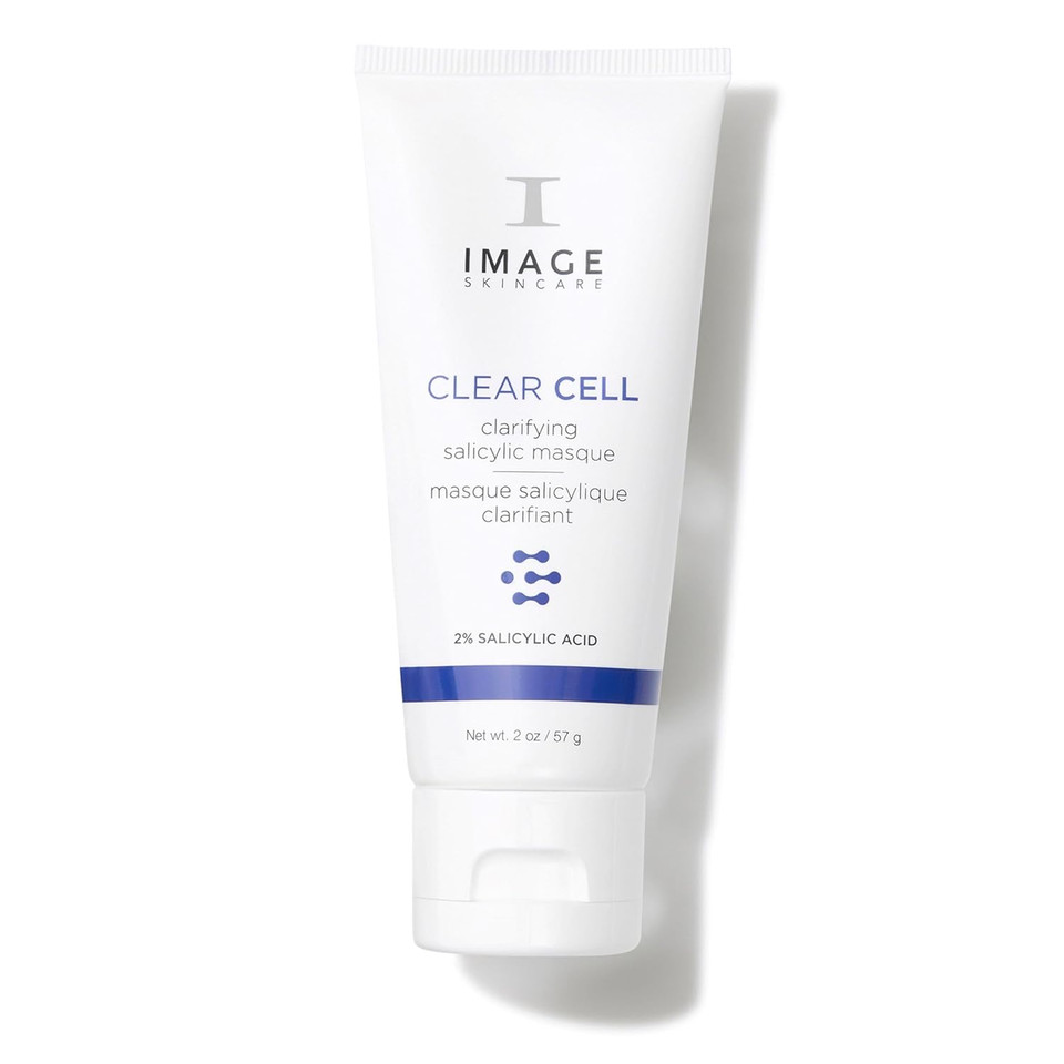 Image Skincare, Clear Cell Clarifying Salicylic Masque, Exfoliating Kaolin Clay Facial Mask With Mattifying Effect, Targets Acne Prone Skin, 2Oz