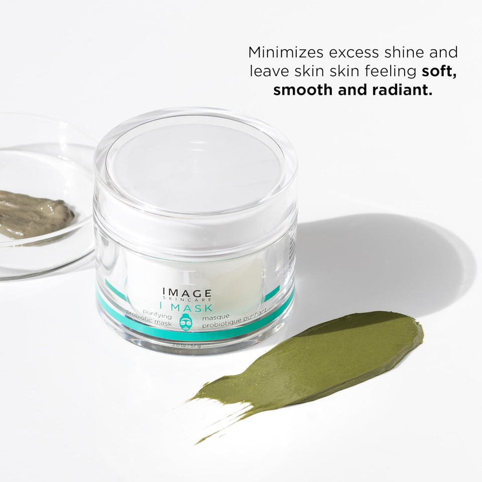 Image Skincare, I Mask Purifying Probiotic Mask, Clay And Charcoal Facial Mask, Refine, Balance And Remove Impurities, 2 Oz