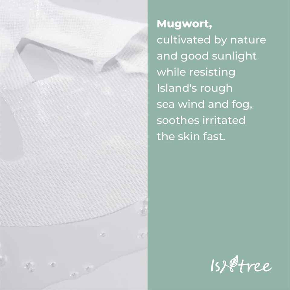 Isntree Mugwort Calming Gauze Mask 10 Ea 23G | Soothes Ensitive Skin | Hydrates Dry Skin Quickly