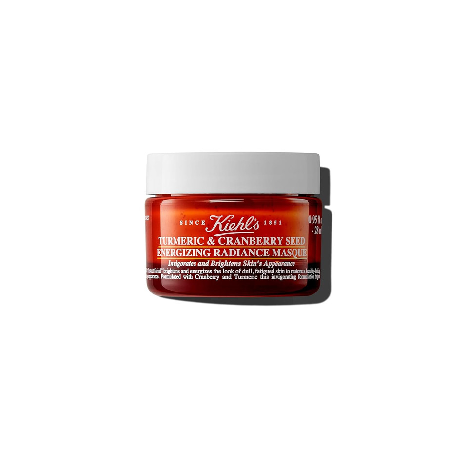 Kiehl'S Turmeric & Cranberry Seed Energizing Radiance Face Mask, Brightening Facial Mask, Invigorates Dull Skin, Gently Exfoliates For Smoother Skin, For All Skin Types, Paraben-Free, Fragrance-Free