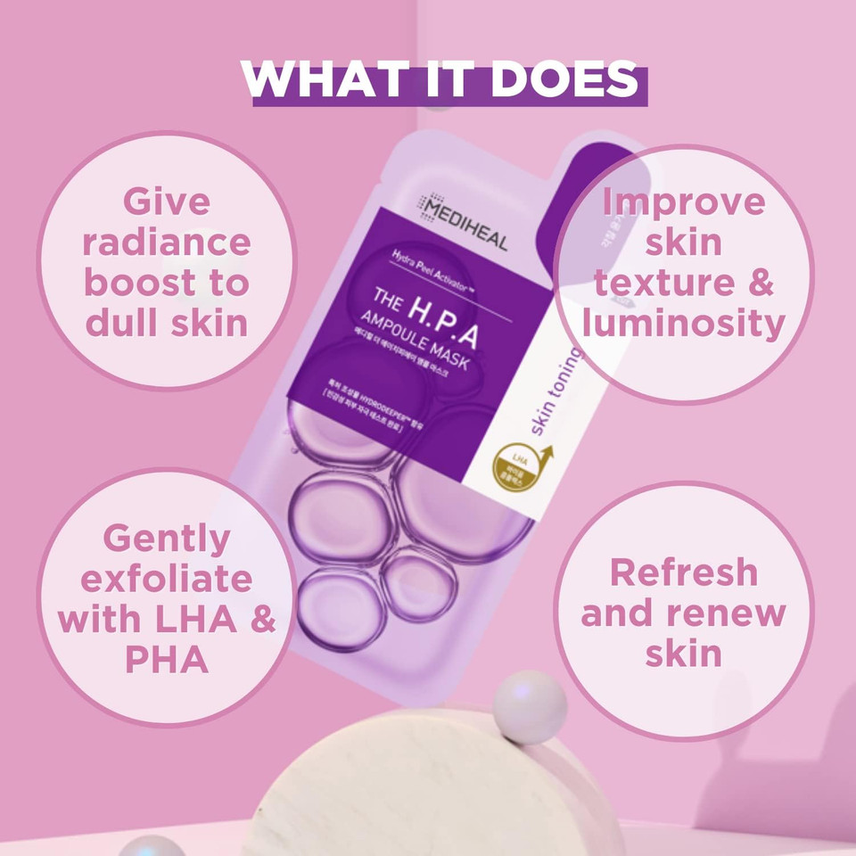 Mediheal Korean Ampoule Combo Mask Sheet Pack Of 8 - E.G.T, I.P.I, N.M.F, H.P.A - Value Variety Pack - Hydrating Daily Skincare Sheet Face Sheet Mask - Korean Skincare