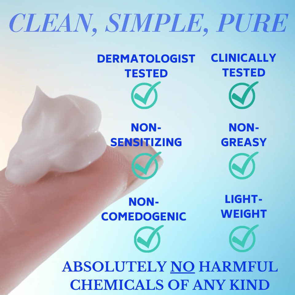 Unscented Facial Moisturizer From Plant Extracts, Moisturizes & Softens While Repairing Damaged Skin, Anti-Aging Moisturizing Cream For Women Or Men, Absorbs Quick, Non-Greasy, For All Skin Types