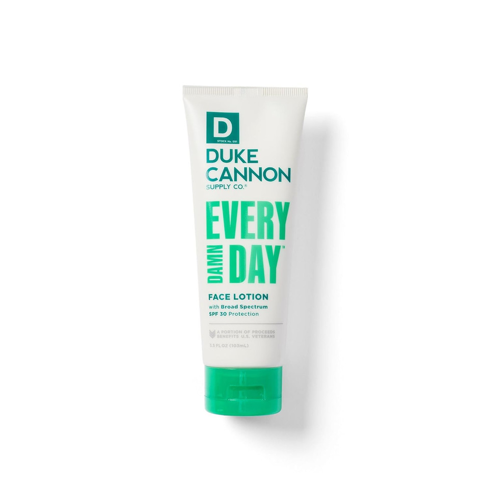 Duke Cannon Standard Issue 2-In-1 Spf 30 Face Lotion - Hydrating Daily Moisturizer With Broad Spectrum Sun Defense, 3.5 Fl. Oz