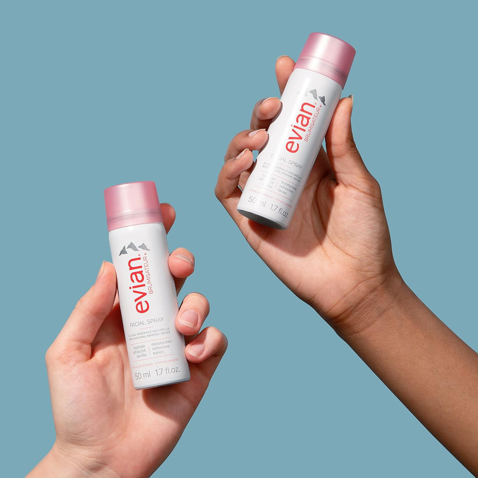 Evian Facial Spray Travel Duo 1.7 Fl Oz (Pack Of 2)