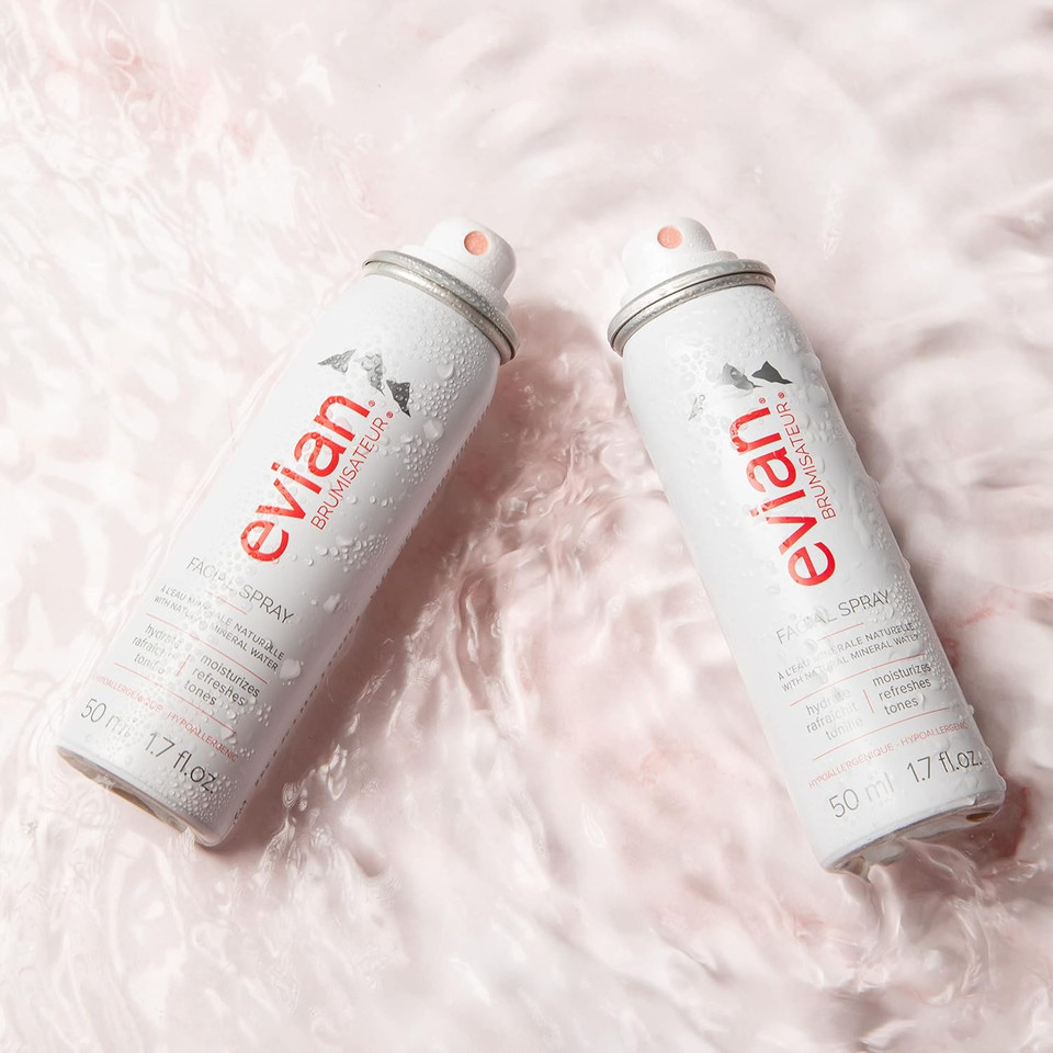 Evian Facial Spray Travel Duo 1.7 Fl Oz (Pack Of 2)