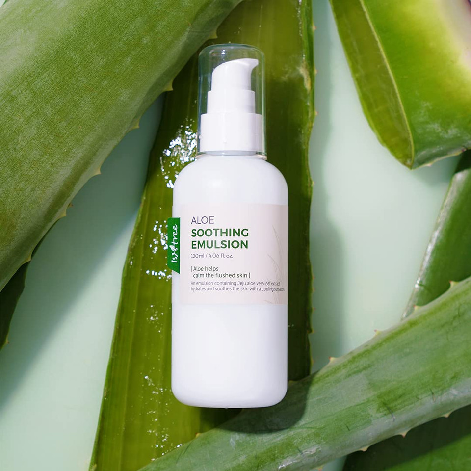 Isntree Aloe Soothing Emulsion 120Ml 4.05 Fl.Oz | Aloe From Jeju | Relieves Sensitive Skin | Moisturizes The Skin Lightly