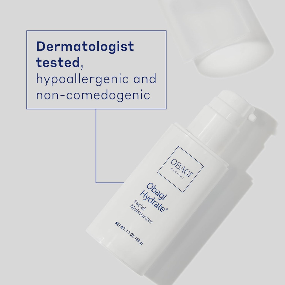 Hydrate Facial Moisturizer  Non-Comedogenic Intensely Hydrating All Day Moisturizer That Combats Dryness With Tara Seed Extract, Shea Butter & Avocado Oil