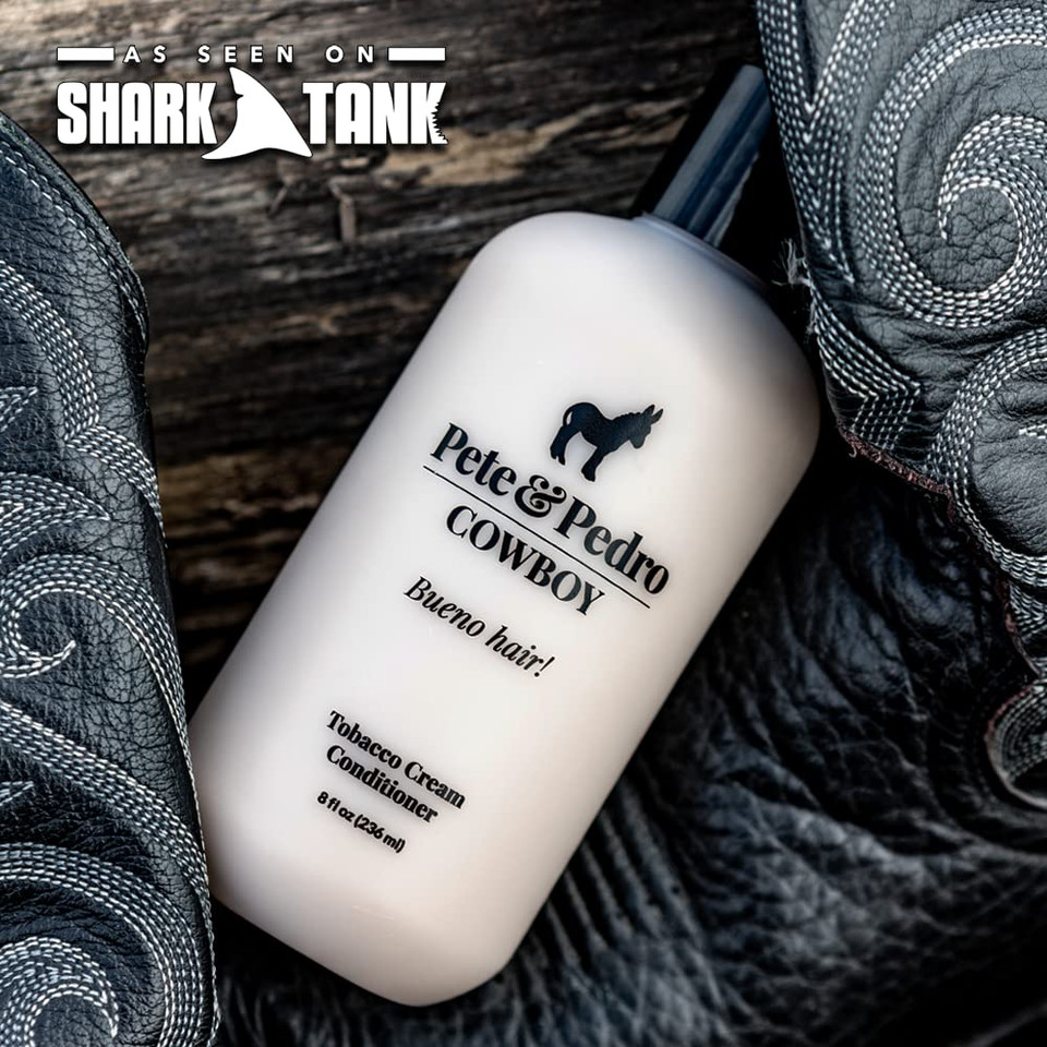 Pete & Pedro Cowboy - Tobacco Soft Cream Lightweight Conditioner For Men | Smells Incredible, Hydrates Hair Without Weighing It Down | As Seen On Shark Tank, 8.5 Oz