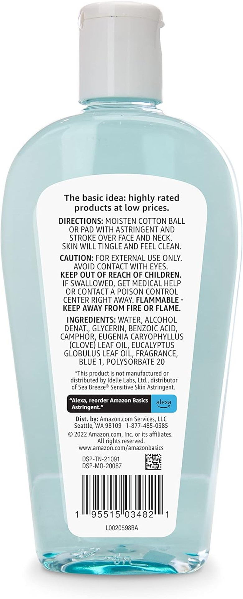 Amazon Basics Original Clean Astringent Skin Cleanser, Fresh Scent, 10 Fl Oz (Previously Solimo)