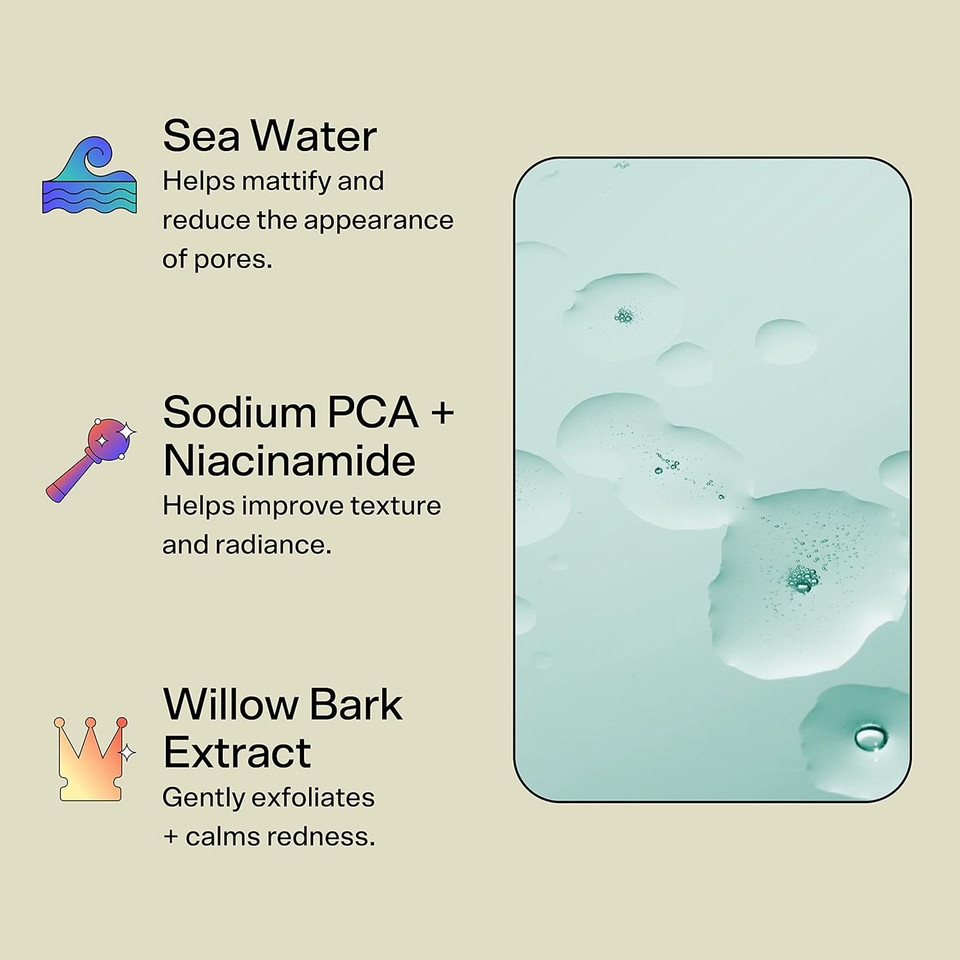 Bubble Skincare Break Even Balancing Face Toner - Gentle Exfoliating Toner & Pore Minimizer For Normal To Oily Skin Types - Skin Care Formulated With Green Tea Extract And Niacinamide (100Ml)