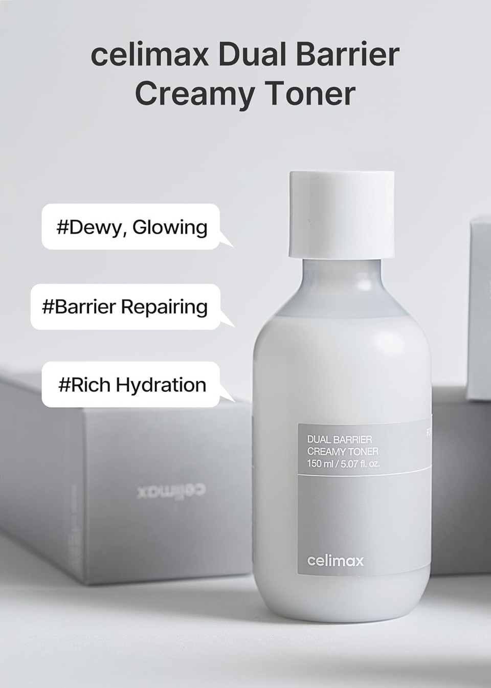 Celimax Dual Barrier Creamy Toner | With Ceramides, Peptide, Oil & Alcohol Free, Facial Astringent, Hydrating, Calming, Soothing, Non Irritating,150Ml Celimax Dual Barrier Creamy Toner | With Ceramides, Peptide, Oil & Alcohol Free, Facial Astringent, Hydrating, Calming, Soothing, Non Irritating,150Ml