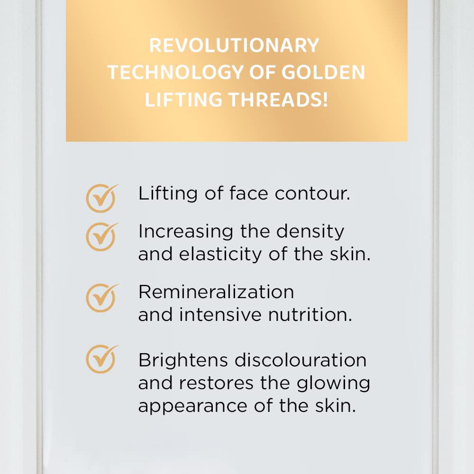 Eveline Cosmetics Gold Lift Expert 40+ Face Firming Cream Serum With 24K Gold