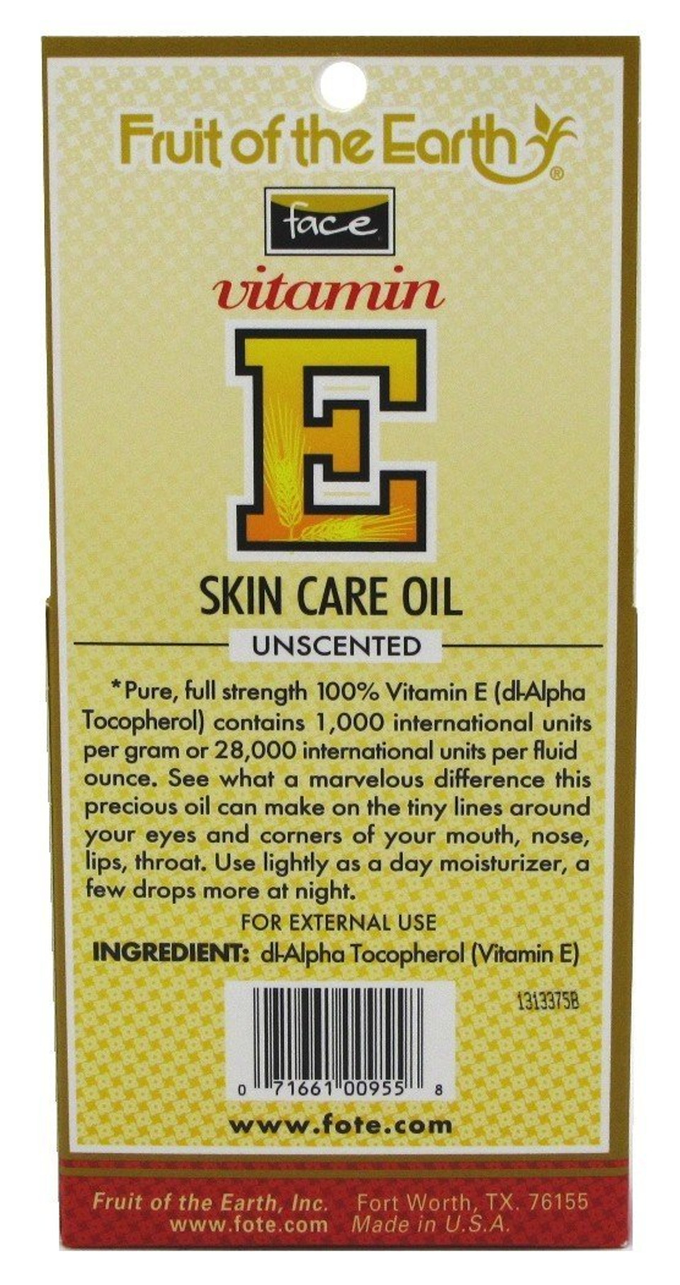 Fruit Of The Earth Vitamin-E Oil Ultra Pure 0.5 Ounce (14Ml) (2 Pack)