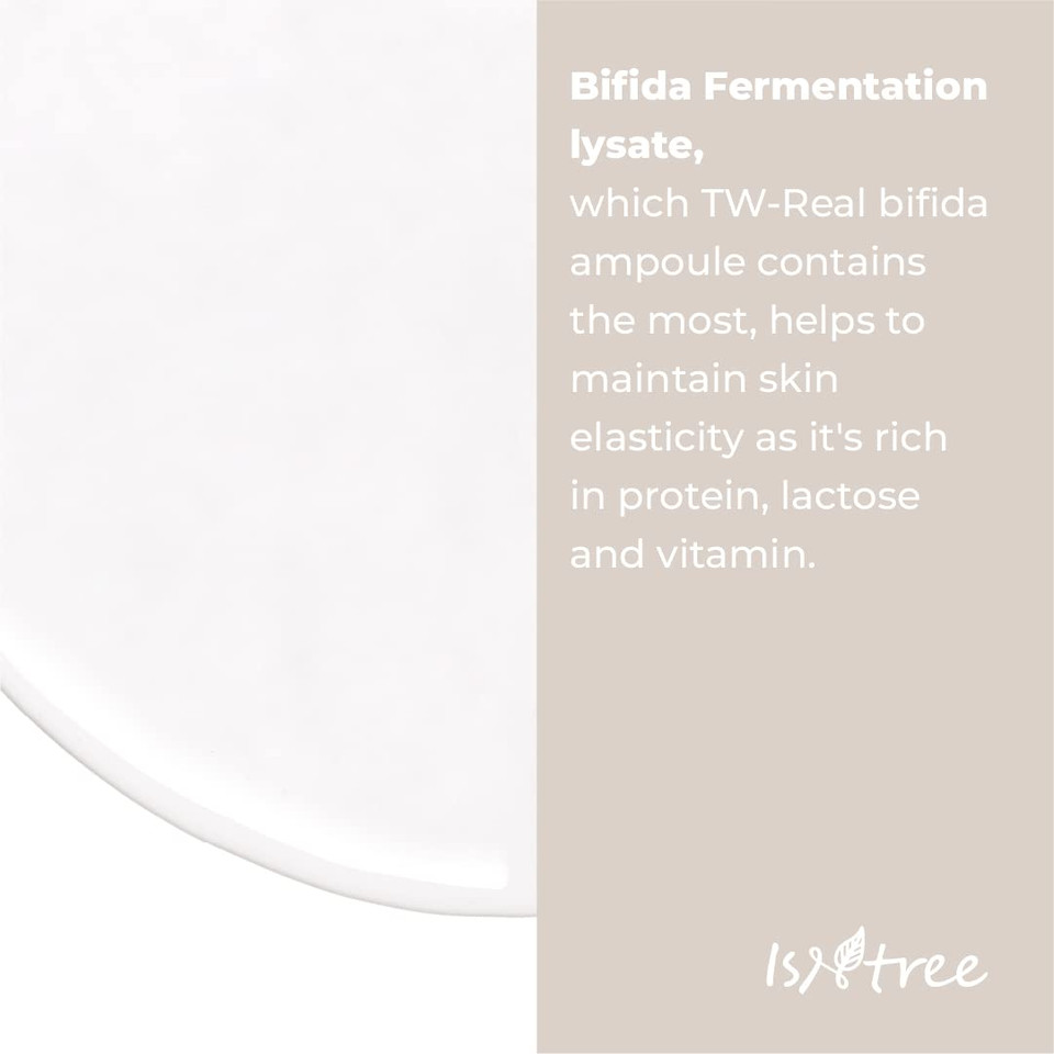 Isntree Tw-Real Bifida Ampoule 50Ml 1.69 Fl.Oz | Skin Elasticity Care | Softens Skin Texture | Tone & Wrinkle Care | Rich Nourishment