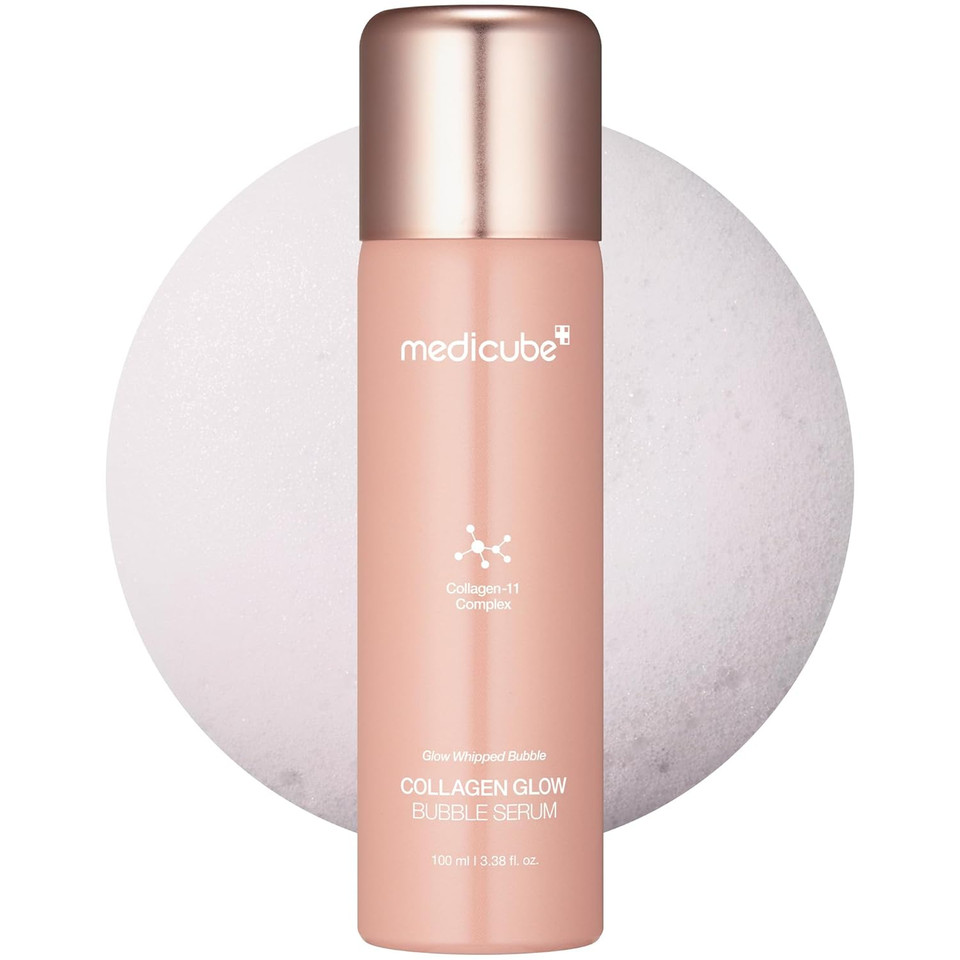 Medicube Collagen Glow Bubble Serum - Fast-Absorbing Bubble-Type Serum That Gives You 24H Glow & Lifted Look - Korean Skincare (3.38Fl.Oz.)