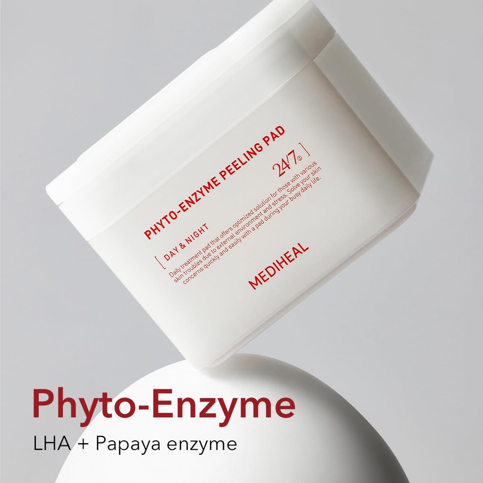 (Only Refill) Mediheal Phyto Enzyme Peeling Pad (90 Pads) - Pore Tightening Pads To Control Sebum - Vegan Gauze Pad (Only Refill) Mediheal Phyto Enzyme Peeling Pad (90 Pads) - Pore Tightening Pads To Control Sebum - Vegan Gauze Pad