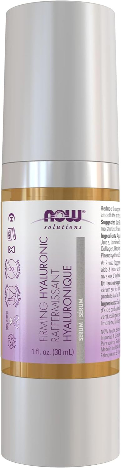 Now Solutions, Hyaluronic Acid Firming Serum, Naturally Reduces Appearance Of Fine Lines, 1-Ounce Now Solutions, Hyaluronic Acid Firming Serum, Naturally Reduces Appearance Of Fine Lines, 1-Ounce