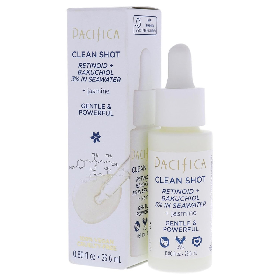 Pacifica Clean Shot Retinoid And Bakuchiol 3 Percent In Seawater Unisex 0.8 Oz