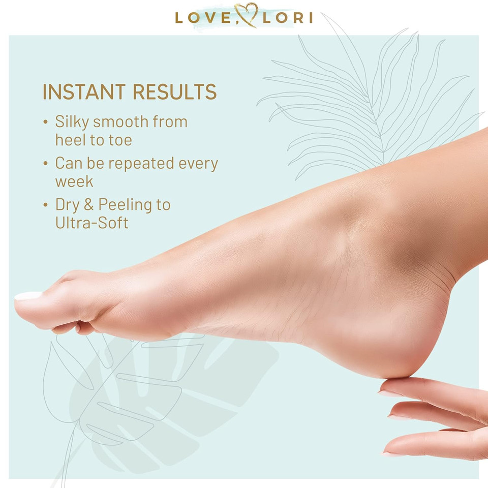Love Lori, Foot Moisturizer Socks (3 Pack) - Foot Mask Moisturizing For Dry Cracked Feet & Heel - Feet Mask For Baby Feet - Foot Care For Women - Self Care Spa Gifts For Women