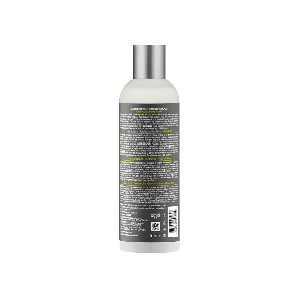 Design Essentials Natural Almond & Avocado, Moisturizing & Detangling Leave-In Conditioner, 12 Ounce