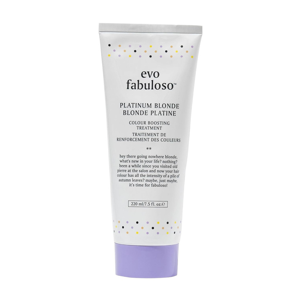 Evo Fabuloso - Platinum Blonde Color Boosting Treatment - Color Care Conditioner For Color-Treated Hair - Nourishing Hair Treatment For Dry Hair & Instant Colour Boost - 220Ml / 7.5 Fl Oz