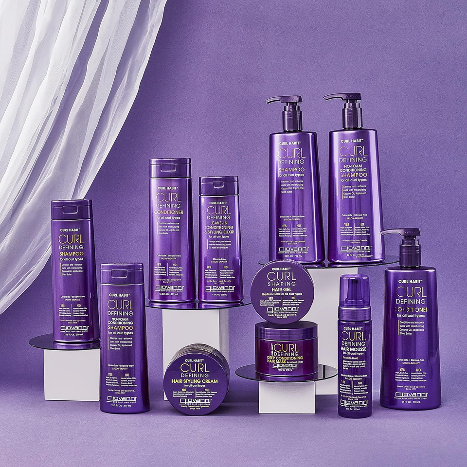 Giovanni Curl Habit Curl Defining Conditioner - Conditioner Curly Hair, Condition And Enhance Curls With Coconut Oil, Jojoba, & Shea Butter, Vegan, Cruelty-Free, Silicone Free Curl Conditioner - 24 Oz