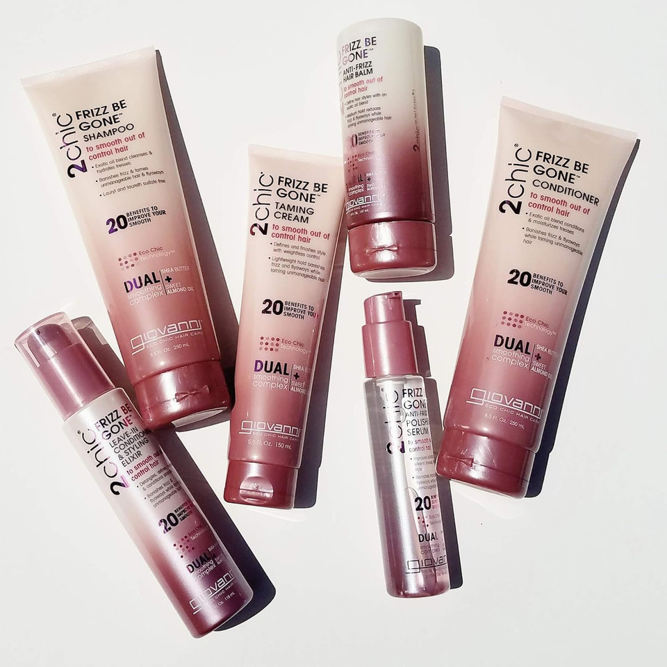 Giovanni 2Chic Leave-In Conditioning Styling Elixir - Anti-Frizz Natural Hair Smoothing Formula With Shea Butter & Sweet Almond Oil, Macadamia, Detangler, Paraben Free, Color Safe - 4 Oz Giovanni 2Chic Leave-In Conditioning Styling Elixir - Anti-Frizz Natural Hair Smoothing Formula With Shea Butter & Sweet Almond Oil, Macadamia, Detangler, Paraben Free, Color Safe - 4 Oz