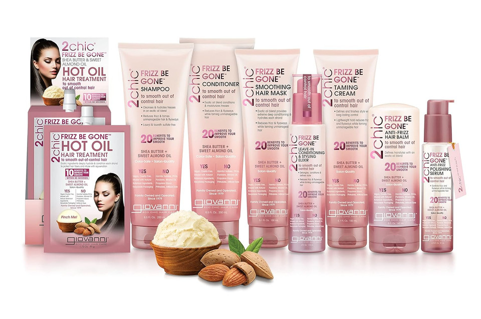 Giovanni 2Chic Frizz Be Gone Conditioner - Anti Frizz Natural Hair Smoothing Formula With Shea Butter & Sweet Almond Oil, Macadamia, Color Safe, Vegan - 8.5 Oz Giovanni 2Chic Frizz Be Gone Conditioner - Anti Frizz Natural Hair Smoothing Formula With Shea Butter & Sweet Almond Oil, Macadamia, Color Safe, Vegan - 8.5 Oz