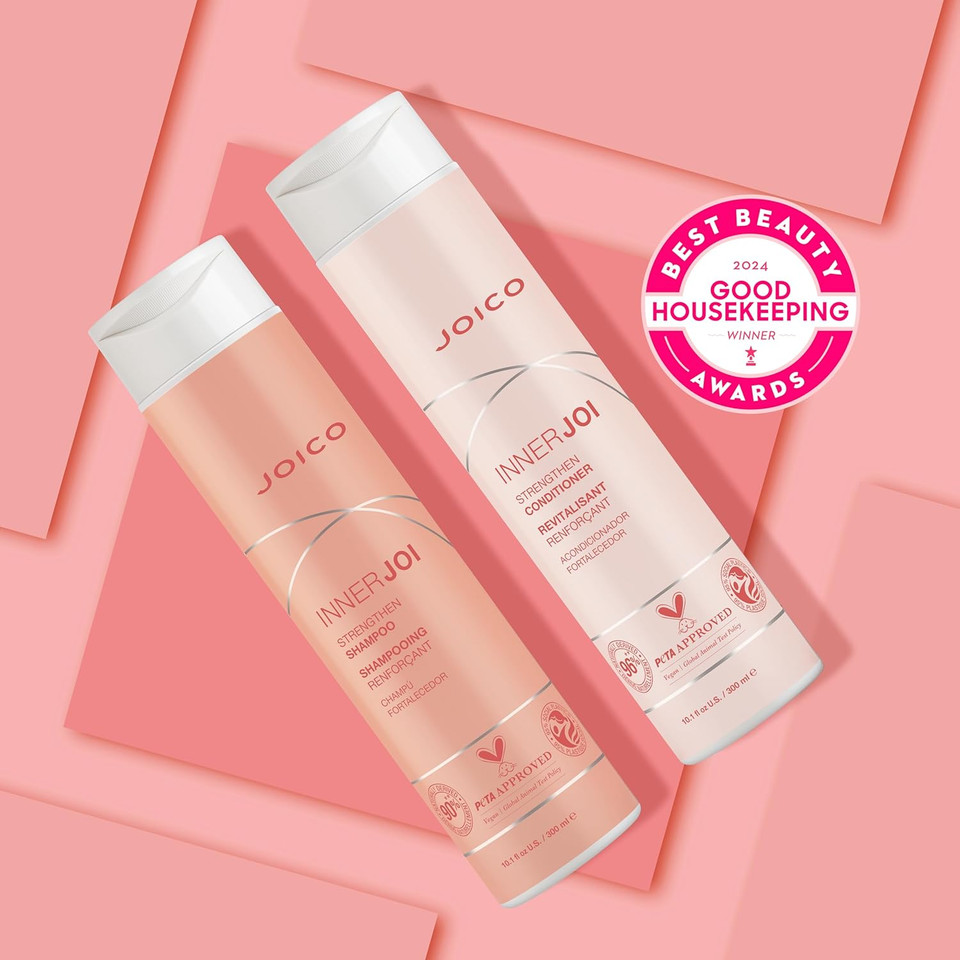 Joico Innerjoi Strengthen Conditioner | For Damaged, Color-Treated Hair | Sulfate & Paraben Free | Naturally-Derived Vegan Formula