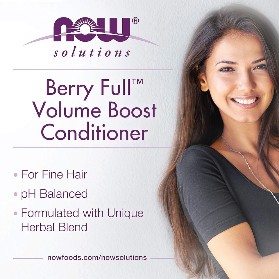 Now Foods Solutions, Berry Fullã¢Â, Volume Boost Conditioner For Fine Hair With Biotin, Ph Balanced, 16-Ounce