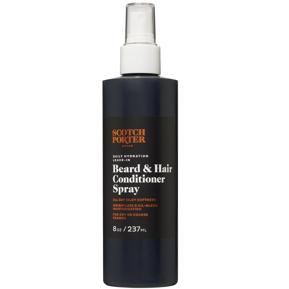 Scotch Porter Leave-In Conditioner Spray For Men | Daily Hydration Leave-In Beard & Hair Conditioner Spray | Coconut, Avocado, & More | 8Oz Bottle With Pump Spray Scotch Porter Leave-In Conditioner Spray For Men | Daily Hydration Leave-In Beard & Hair Conditioner Spray | Coconut, Avocado, & More | 8Oz Bottle With Pump Spray