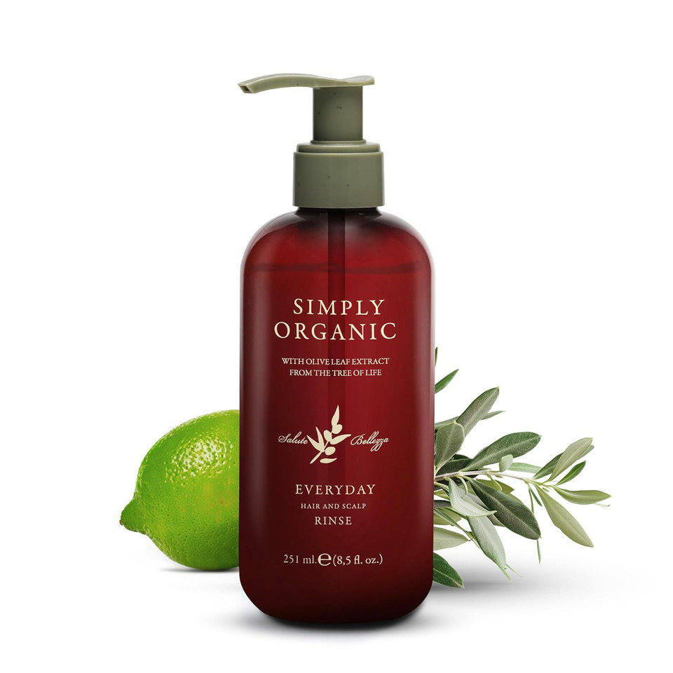 Made In Italy, All Natural Cruelty Free Hair Care For Women & Men, Hair & Scalp Rinse Daily Conditioner, Organic Olive Oil, Jojoba Oil, Spruce Tree Extract, Pump Not Included, 251Ml/8.5Floz, Everyday