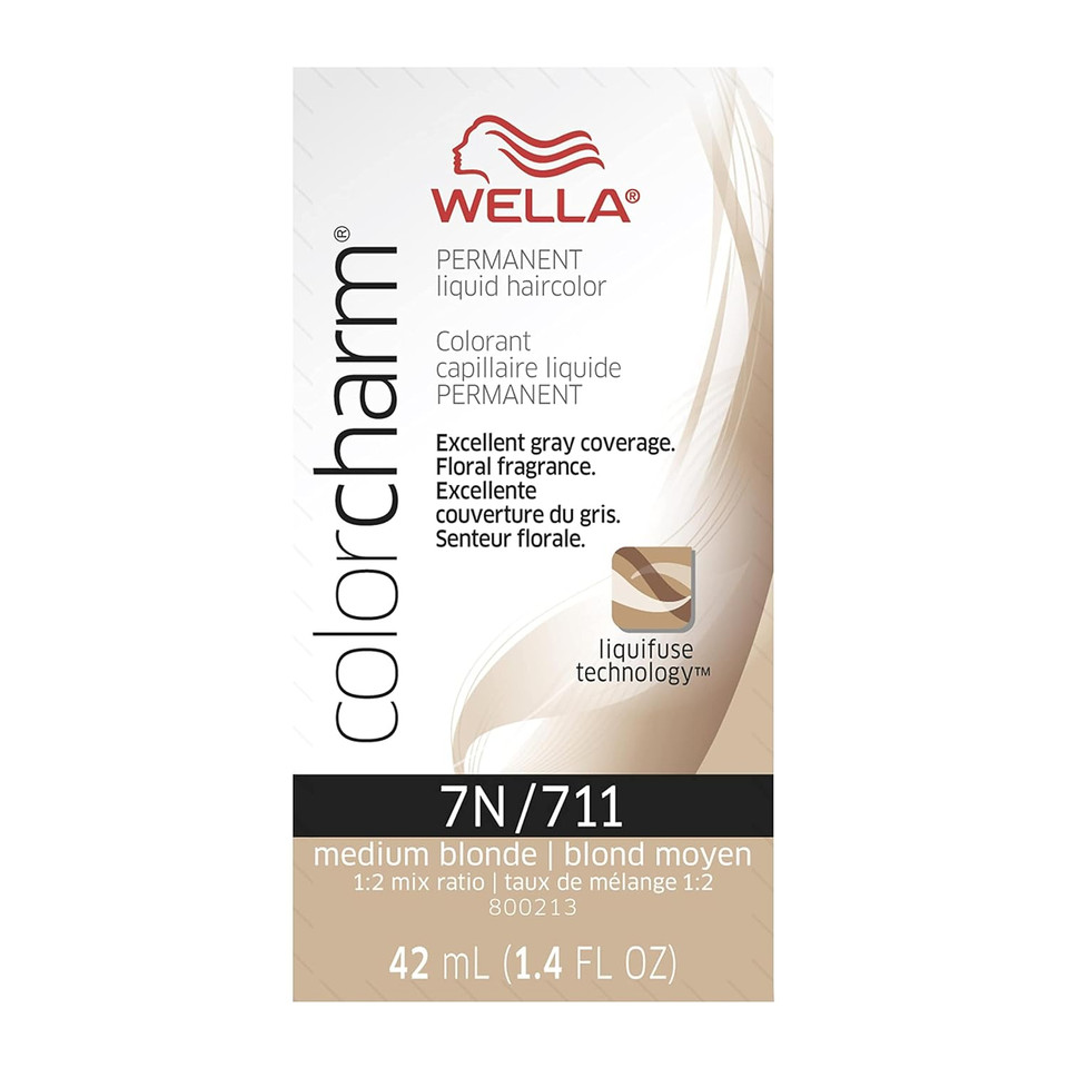 Wella Color Charm Permanent Liquid Hair Color For Gray Coverage, Natural Blonde