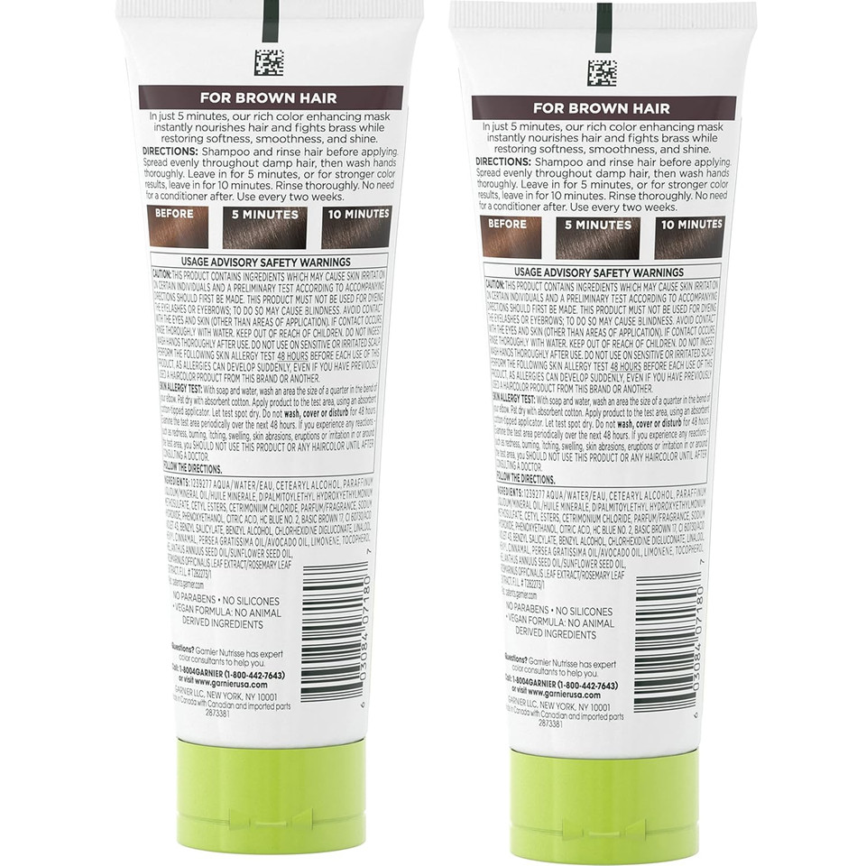 Garnier Nutrisse 5 Minute Nourishing Color Hair Mask With Triple Oils Delivers Day 1 Color Results, For Color Treated Hair, Golden Blonde, 4.2 Fl Oz