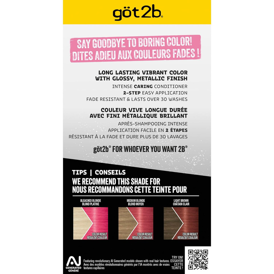 Got2B Metallics, Permanent Hair Color, M87 Pink Passion