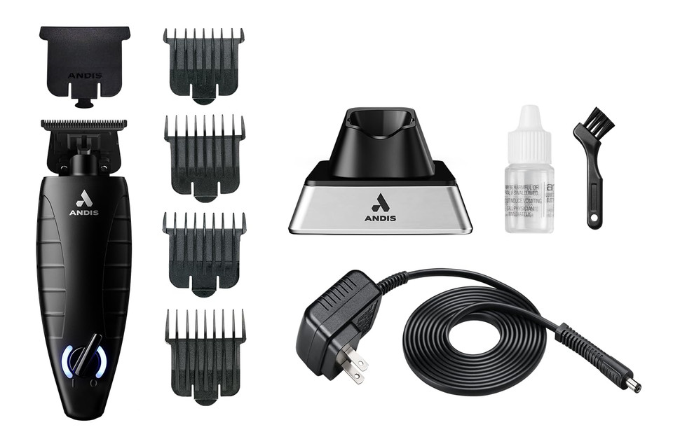 Andis Gtx-Exo Black Label Special Edition, Professional Lithium-Ion Electric Beard & Hair Trimmer, M-Force Technology, Cordless, Included Charging Stand, Black