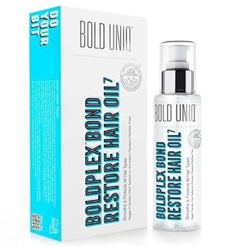 Boldplex 7 Hair Oil For Dry & Damaged Hair - Adds Shine, Strengthens, Smooths Split Ends & Frizz, Moisturizes & Nourishes. Weightless Hair Treatment Oil For Curly, Frizzy & Coarse Hair - 3.38 Floz